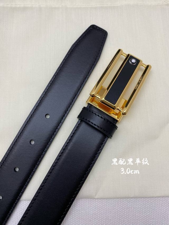 montblanc Montblanc width 3.0cm using imported cowhide fine pin buckle head free