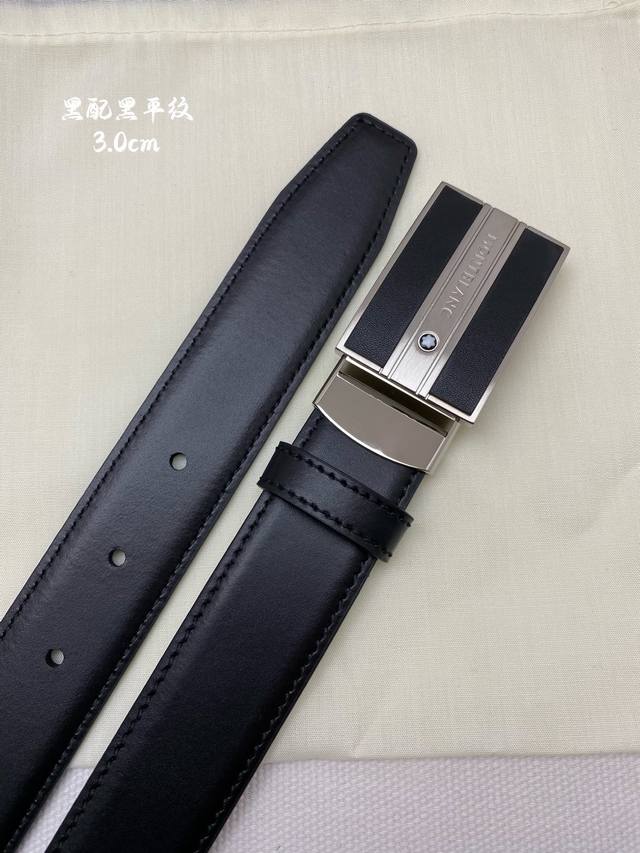 montblanc Montblanc width 3.0cm using imported cowhide fine pin buckle head free