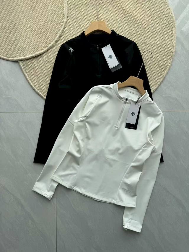 箭头Running女士F360半拉链长袖Tee Size: 白色 黑色 M-2Xl 衣着快速排汗、超强疏汗、让肌肤摆脱汗后粘腻，干爽轻盈，不易褪色变形，耐洗涤、