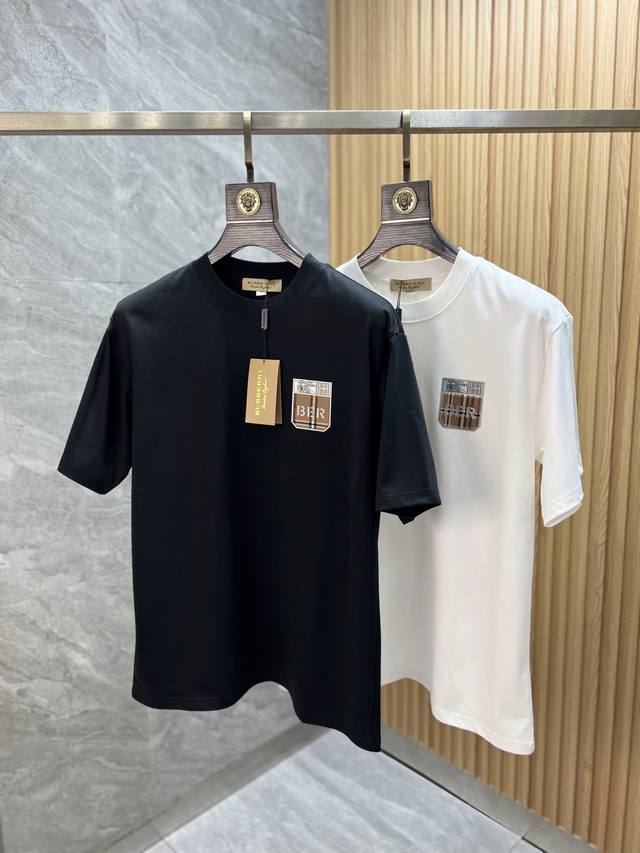 Burberry 巴宝莉 2025春夏新品 三标齐全 圆领短袖T恤 好货不用过多介绍 看细节 专柜码数：M-4Xl 175 140建议L