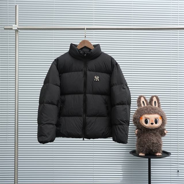 Mlb 纽约洋基队 立领背印大Logo男女款羽绒服 尺码：Xs-2Xl