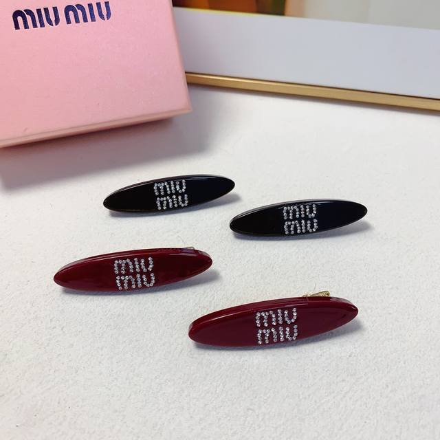 miumiu Miu Miu Miumiu hair clip new logo side clip bangs clip pressure clip dail