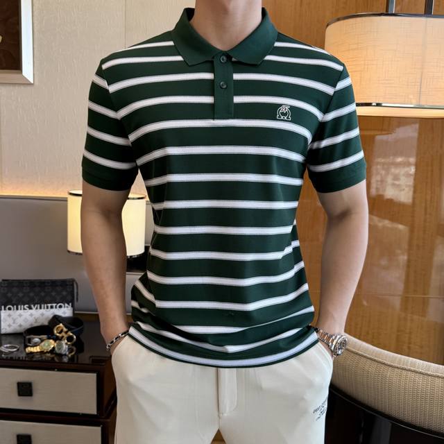 Ferragamo 2025 Spring/Summer Polo Collar Short-Sleeve Collection. Made from prem