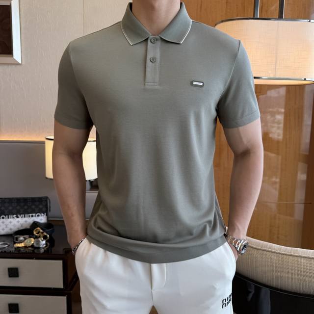 Ferragamo 2025 Spring/Summer Polo Collar Short-Sleeve Collection. Made from prem