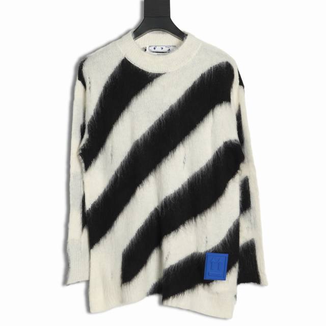Off White Ow Mohair Sweater (Ddd) Made with 50% 12-count South African mohair, 3