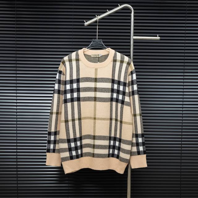 Style: Burberry Classic Check Long-Sleeve Sweater Sizes: S-XL Fabric: Wool Blend