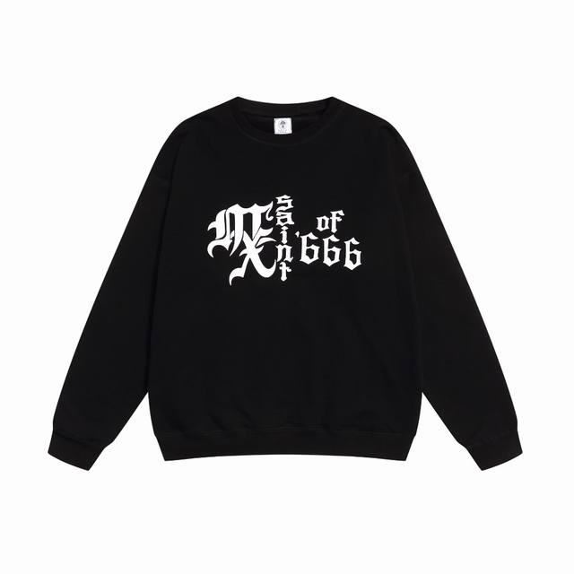 Saint Michael 25 New Of Mx666 American Retro Loose Fleece-Lined Crew Neck Sweats Saint Michael 25 New Of Mx666 American Retro Loose Fleece-Lined Crew Neck Sweats
