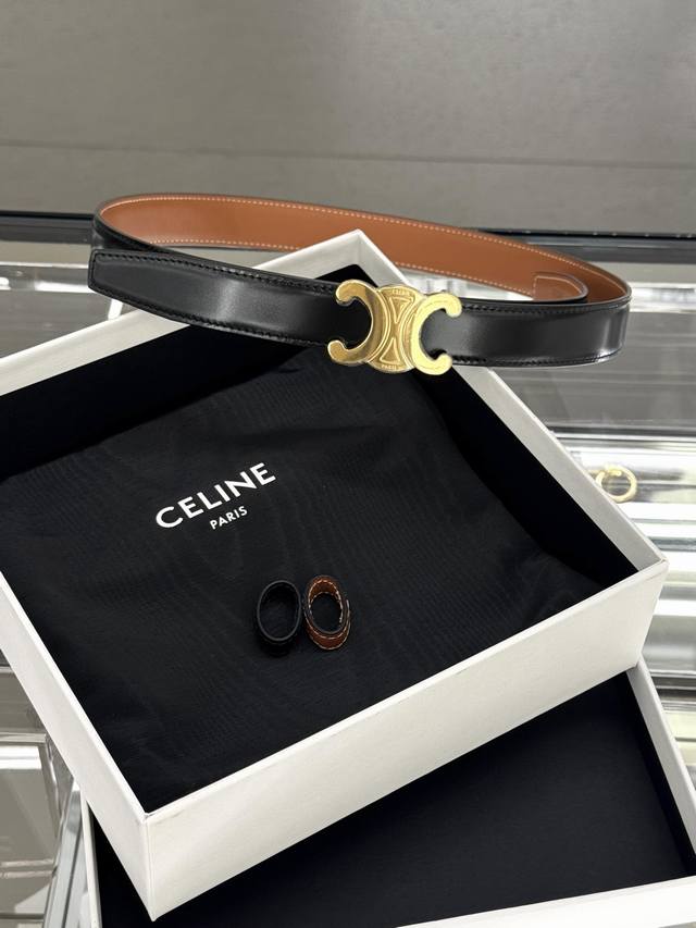 Celine reversible leather belt, long-lasting quality. Celine leather belts are s