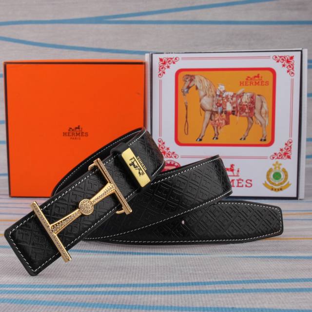 Belt: Hermes Original Cowhide Belt (Ddd) Men's Belt: 100% top-grain cowhide leat