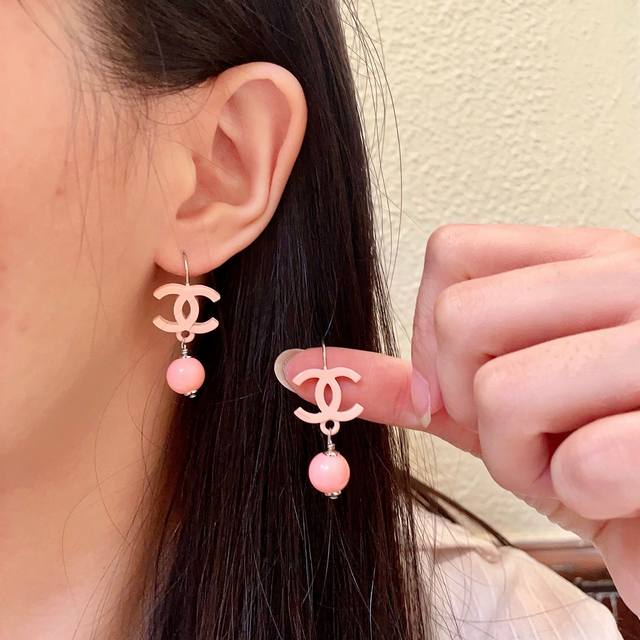 香奈儿双C耳环 三色齐