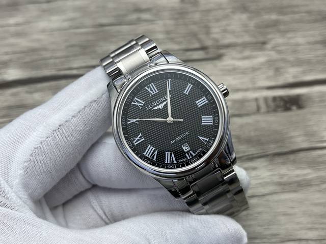 金色+20 Jh Factory浪琴Longines三针名匠系列情侣款，搭载明珠2813机械机芯，表壳采用316精钢表壳，真牛皮&精钢表带，男款尺寸40Mm女款