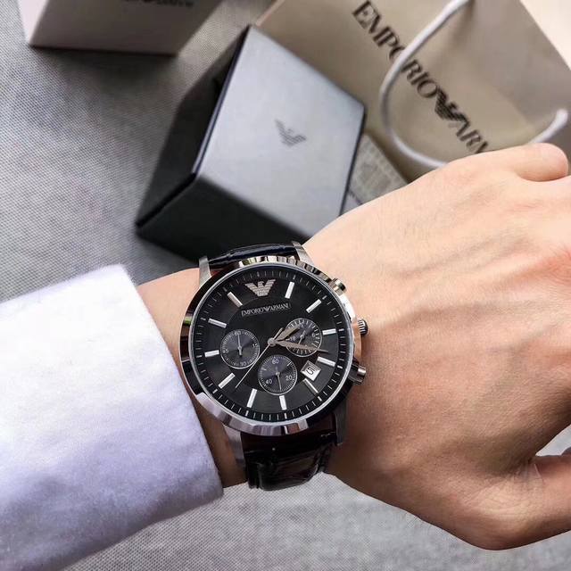 Armani Ar2432 2433 2447 2473. This multi-functional men's chronograph watch feat