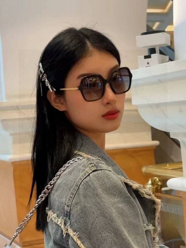 Gucci-偏光太阳镜 2025开春新款 潮流爆款 时尚圆框偏光太阳镜 高品质 佩戴舒适 网红潮款墨镜 女士高清偏光太阳镜 高品质Tr镜框 型号：G6640