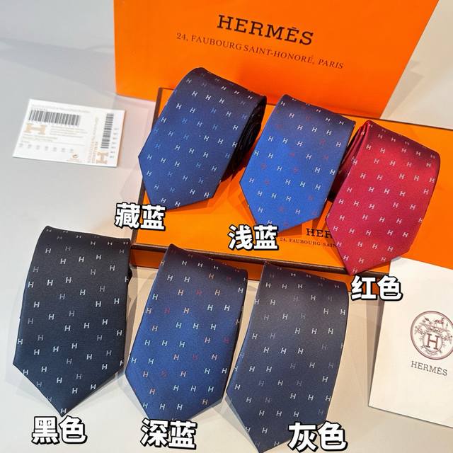 特 爱马仕男士新款领带系列，稀有H家每年都有一千条不同印花的领带面世，从最初的多以几何图案表现骑术活动为主，到如今的款式则丰富得多，以活泼的动物或日常生活 事物