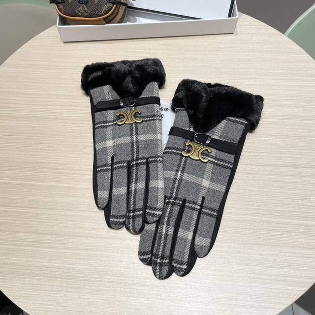 Celine Women's Winter Wool Gloves, Outdoor Cycling & Driving, Windproof, Cold-re Celine Women's Winter Wool Gloves, Outdoor Cycling & Driving, Windproof, Cold-re