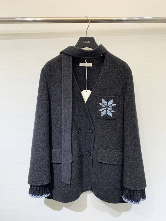 Chloe 2025 Autumn/Winter New V-neck Double-breasted Cashmere Coat, Yb Custom Mad
