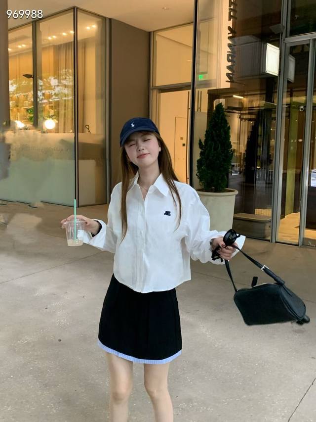 2025 Early Autumn New Simple Plaid Fashion Logo Short Casual Shirt, Two Colors,