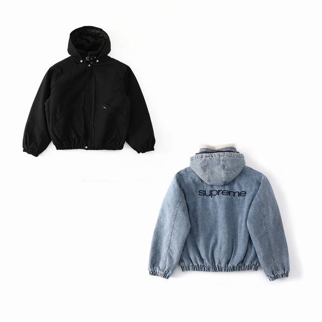 Supreme Fw24 Week6 Faux Shearling Lined Bomber Jacket 牛仔羊羔毛 夹克 外套 男女同款 最帅牛仔棉服 帽子 Supreme Fw24 Week6 Faux Shearling Lined Bomber Jacket 牛仔羊羔毛 夹克 外套 男女同款 最帅牛仔棉服 帽子