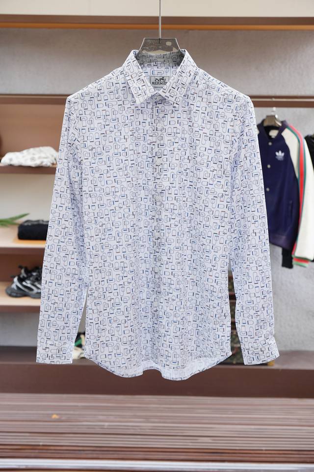 Hermes 2025 New Arrival, Fashionable High-End Men's Shirt Available in Stores. T