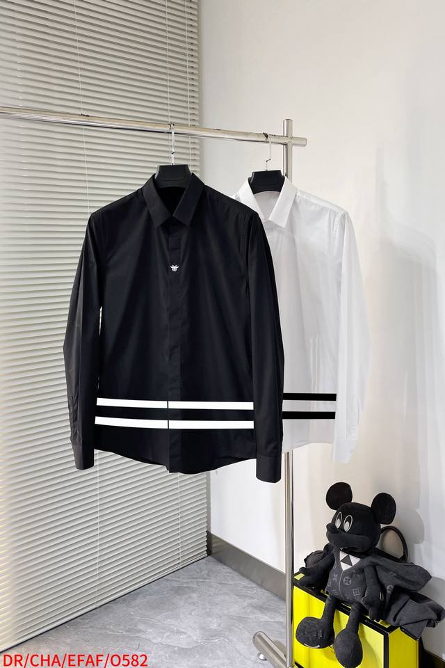 O582 Dr Dior boutique's latest men's must-have shirt, 100% natural cotton, comfo