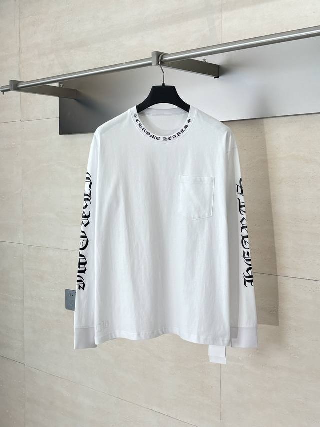 Chrome Hearts* Long-sleeved T-shirt with Sanskrit letter print on the neckline.