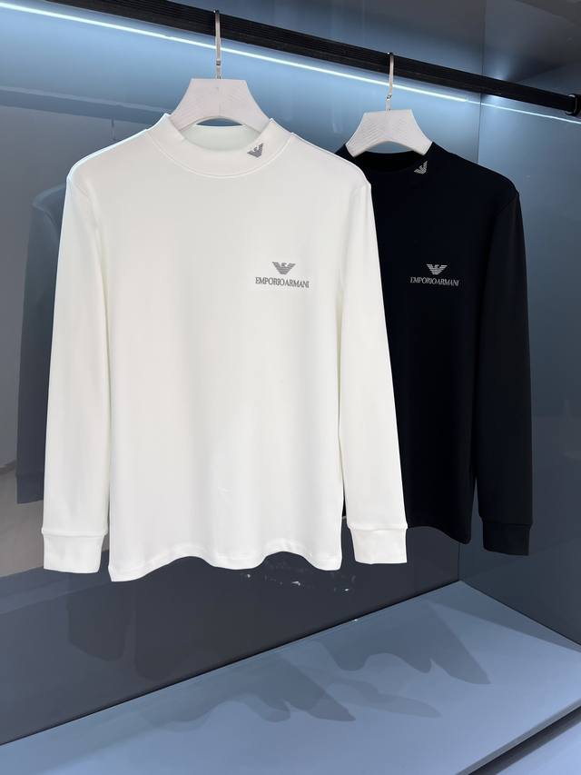 New arrival: Fleece-lined men's round neck long-sleeved base layer shirt for aut