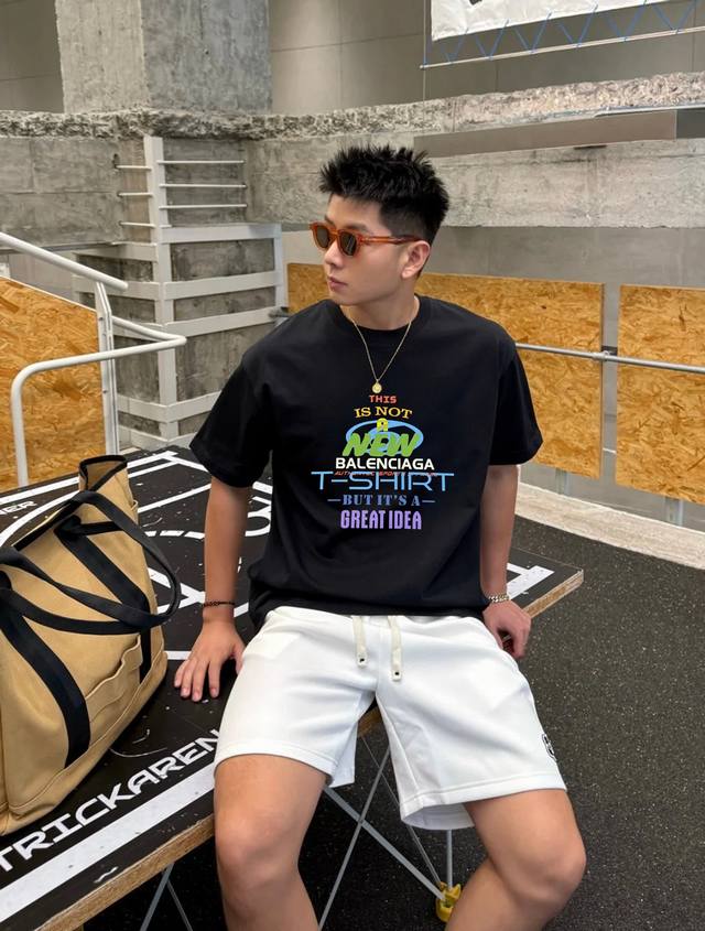 Balenciag* Paris Home 25S New T-Shirt. Unisex! The Os fit is truly captivating.