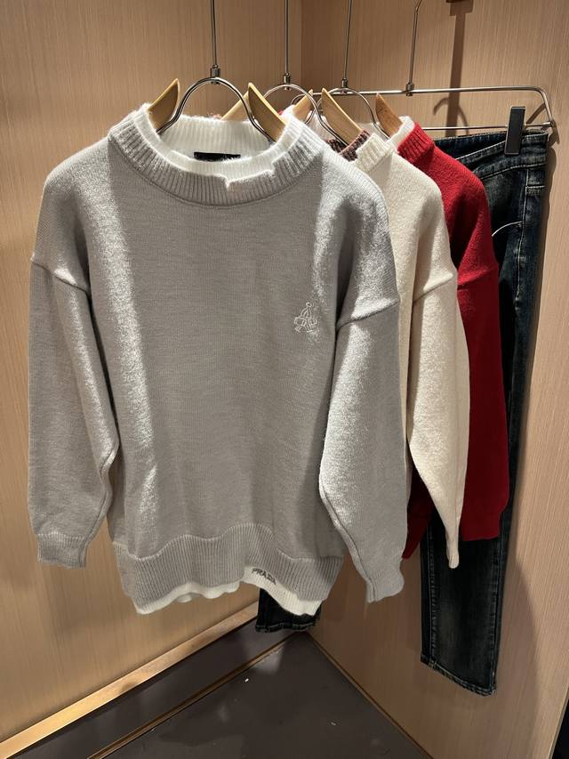 Prad*A 2025 Autumn/Winter New Men's Knitted Wool Sweater, the latest exclusive o