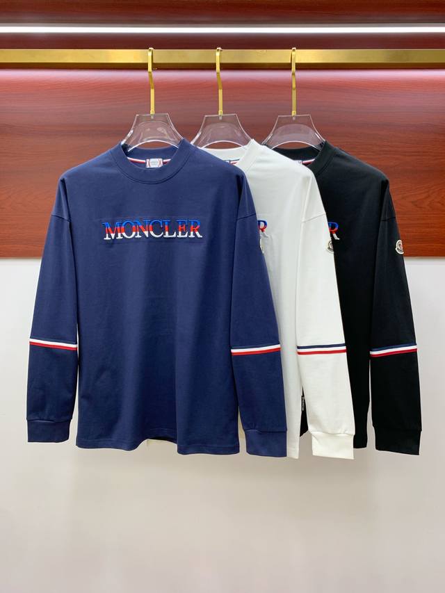 Moncler 25Ss Autumn New Arrival, Trade Order Round Neck Long Sleeve Base Shirt,