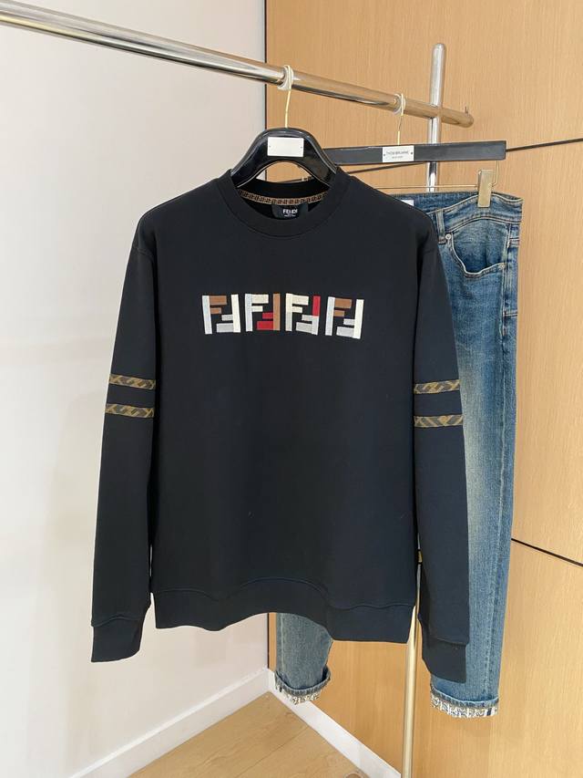 Fendi 25Ss Newest and Top-Tier Version Exquisitely Crafted Crew Neck Sweatshirt,