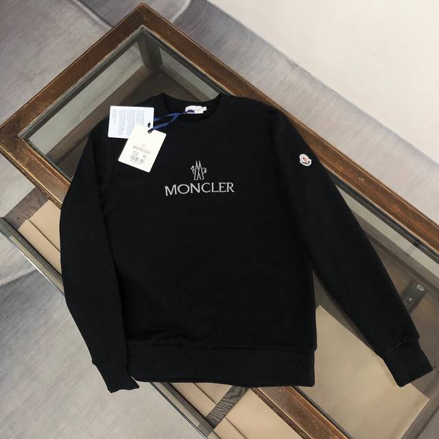 Mon*Cler 2025 Latest Crew Neck Sweatshirt - Enlarged Real Shot of Embroidered De