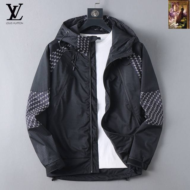 Lv 2025 Autumn New Men's Jacket, Original Single-Item with Complete Labels, High