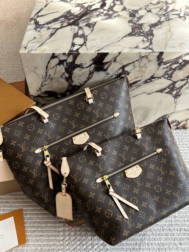 路易威登Iena老花托特包 Lv Iena小号托特包，经典Monogram老花帆布+植鞣革肩带，简约大气超百搭无盒