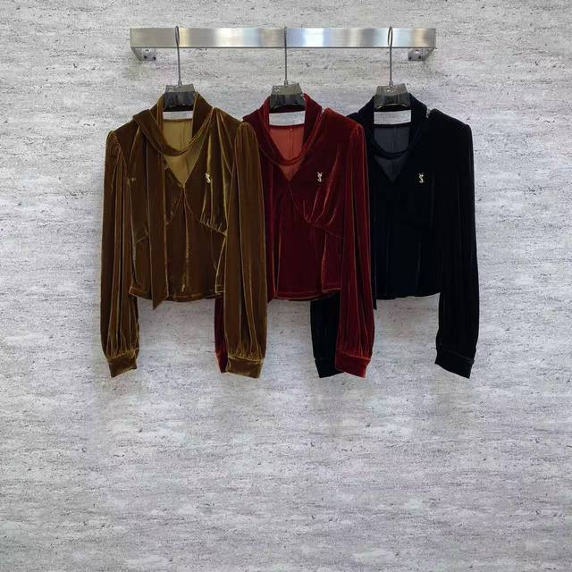 Sl2026 Sp Premium Velvet Top. This velvet shirt is crafted from vintage velvet f Sl2026 Sp Premium Velvet Top. This velvet shirt is crafted from vintage velvet f