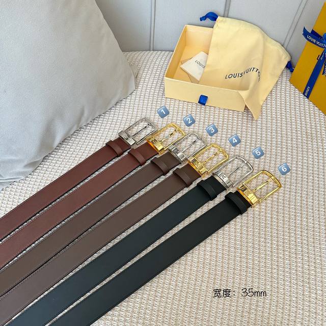 Men's Classic Premium Casual Belt, 35mm Width, Brand Exclusive Plain Togo Textu