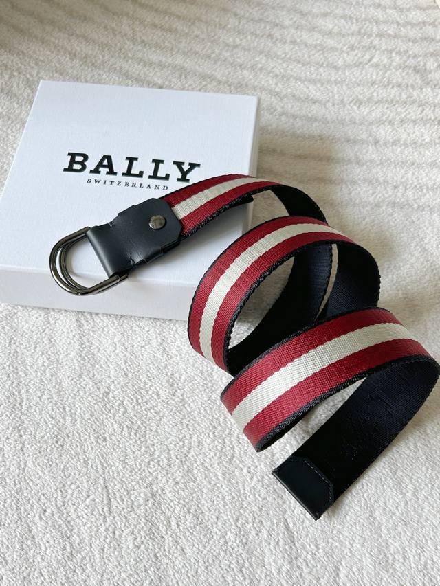 Bally Men's Casual Fabric Belt (Same Style as in Bally Boutique Stores) This rev