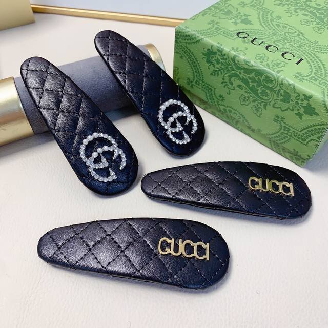 Gucci Hair Clip Gucci Hair Clip Lambskin Diamond Pattern Bob Hair Clip Everyday