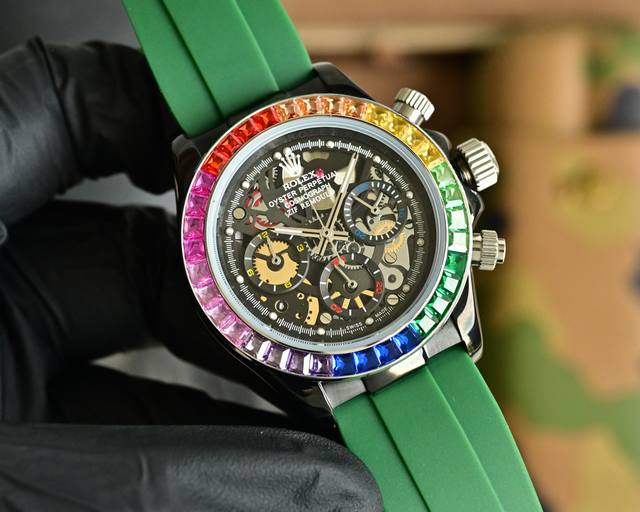 New Rolex Daytona Skeleton Series 316L Stainless Steel Case, 43mm Size, Mineral