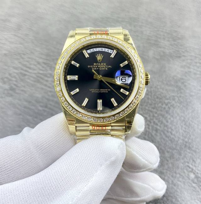 Rolex Day-Date Series M228239-0005 Watch, Black Candy! V6 version equipped with