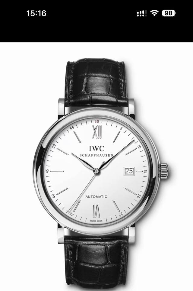 As IWC's entry-level model, the Portofino immediately evokes its classic round As IWC's entry-level model, the Portofino immediately evokes its classic round