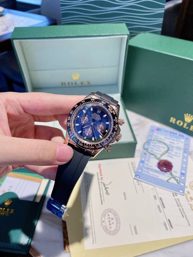 Celebrity-endorsed Daytona, black dial, diamond-encrusted mechanical automatic