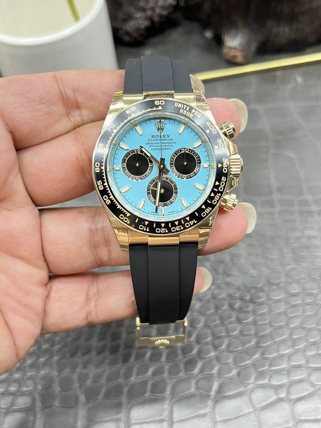 劳力士迪通拿系列40Mm蒂芙尼蓝盘搭载全自动7750计时机械