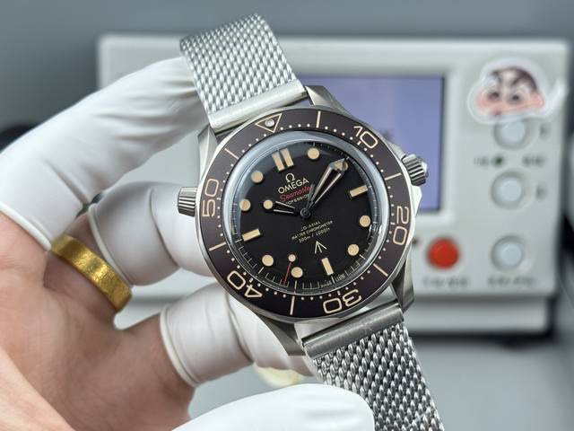Or Factory -阳极氧化铝金属表圈、表盘！欧米茄Omega007电影 无暇赴死 主题版腕表 Seamaster Diver 300M 007 Editi