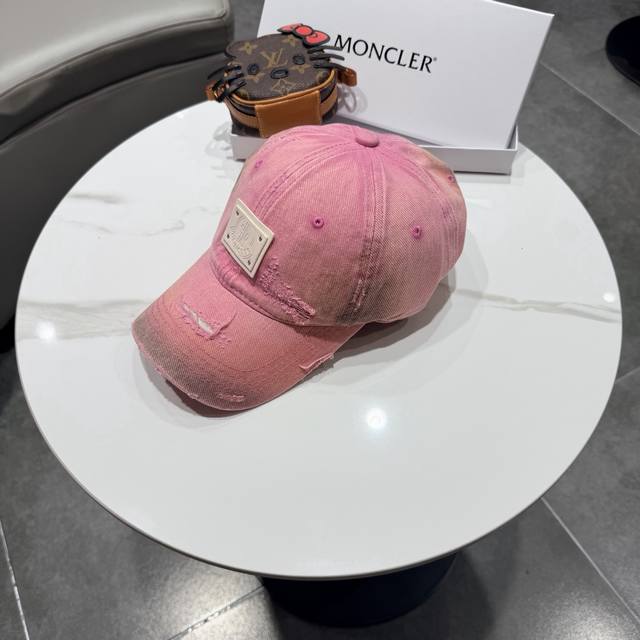 Moncler distressed baseball cap - a hidden gem! Distressed embroidered baseball