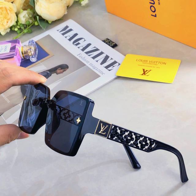 Louis Vuitto*New European and American Style Light Luxury Trendy Square Frame Fa