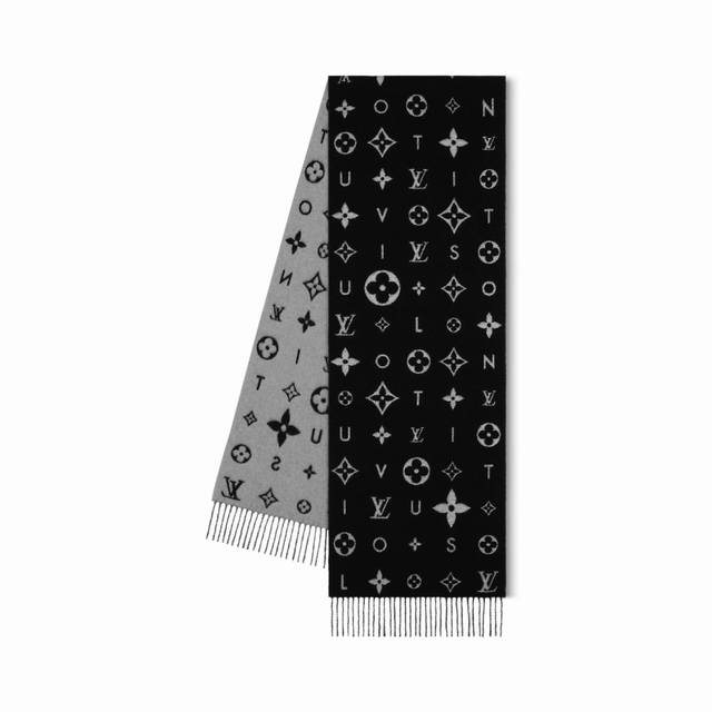 Reykjavik 2.0 scarf is made of soft cashmere featuring the Monogram floral patte Reykjavik 2.0 scarf is made of soft cashmere featuring the Monogram floral patte