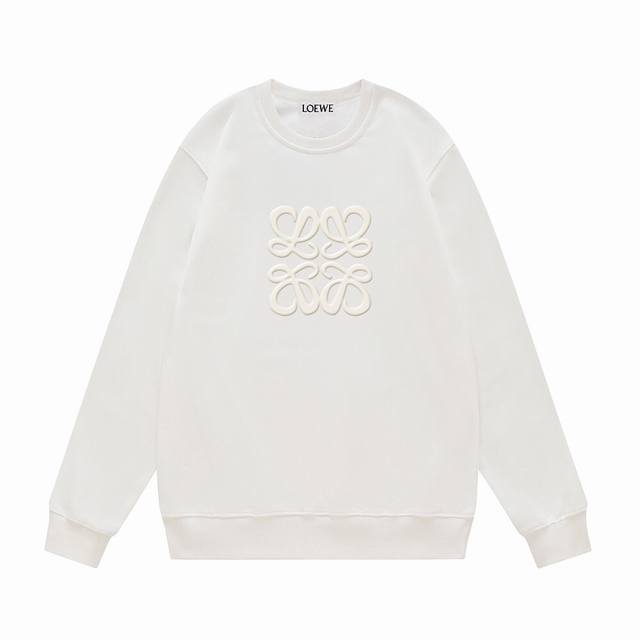 Fw25 秋冬圆领印花卫衣系列 -Loewe经典印花图案Logo卫衣 采用420G全棉双股大毛圈面料同缸定染。不缩水不退色，手感舒服，质感超强全套辅料。潮男潮女