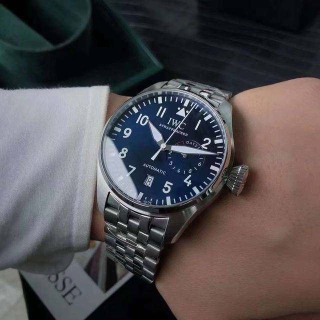 IWC Little Prince 44Mm Power Reserve Watch, crafted from a steel-plated leather IWC Little Prince 44Mm Power Reserve Watch, crafted from a steel-plated leather