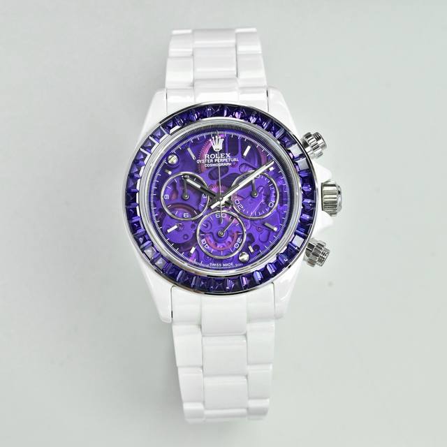 M Factory限量版订制非凡 Rolex~宇宙计型迪通拿白陶瓷 碳纤维，最新力作，完美复刻身份的象征 原机芯搭载Cal.4801 镂空4802机芯，也可搭载