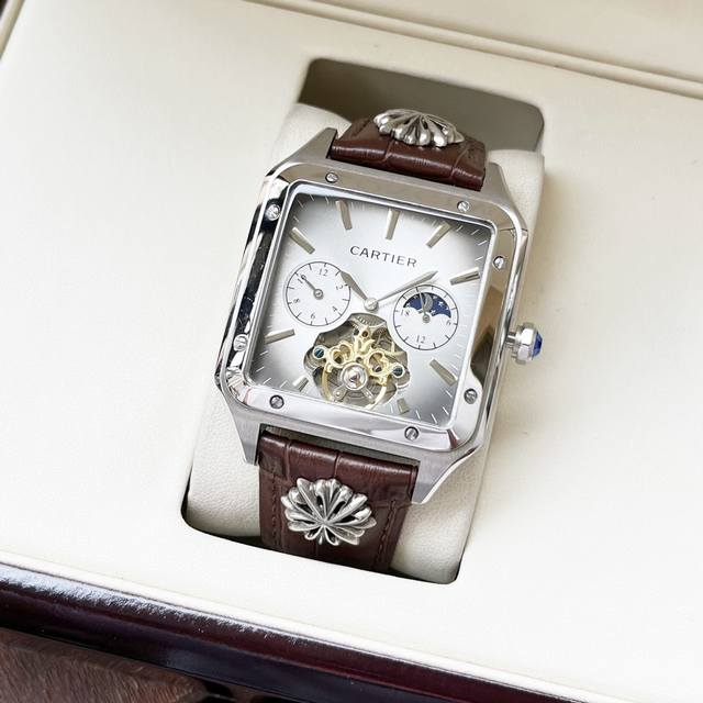 A brand new style, classic and hot-selling Cartier men's watch with automatic m A brand new style, classic and hot-selling Cartier men's watch with automatic m